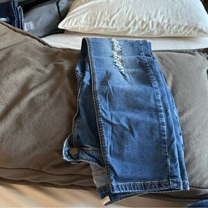 Blue Distressed Women Jeans